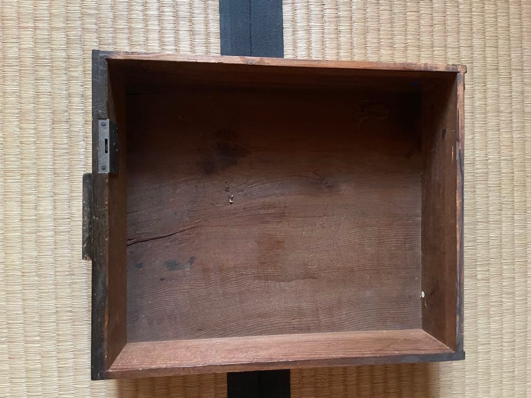 【最終価格】木製文机 ダークブラウン 2引き出し付き