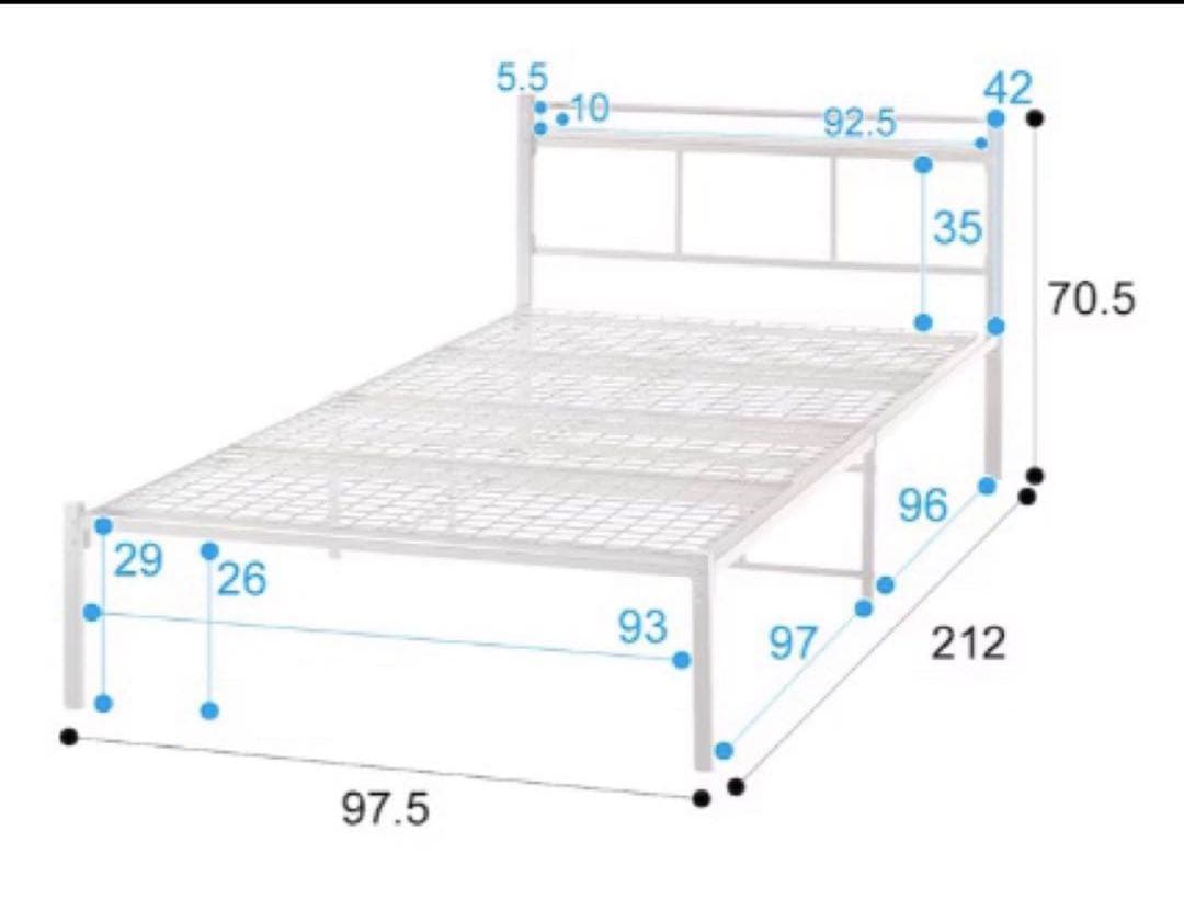 パイプベッド　シングル　バジーナ