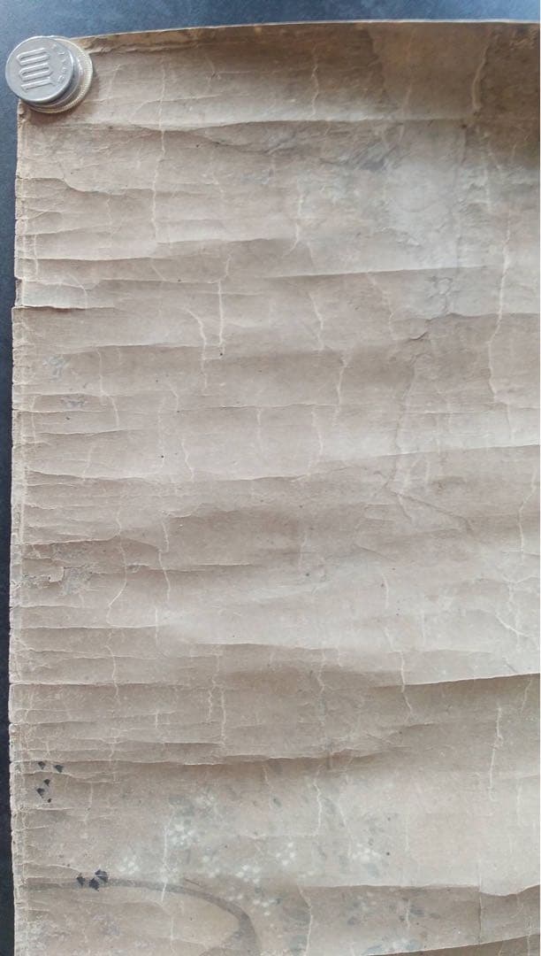 まくり　日本画　江戸時代　道中風景　紙本彩色