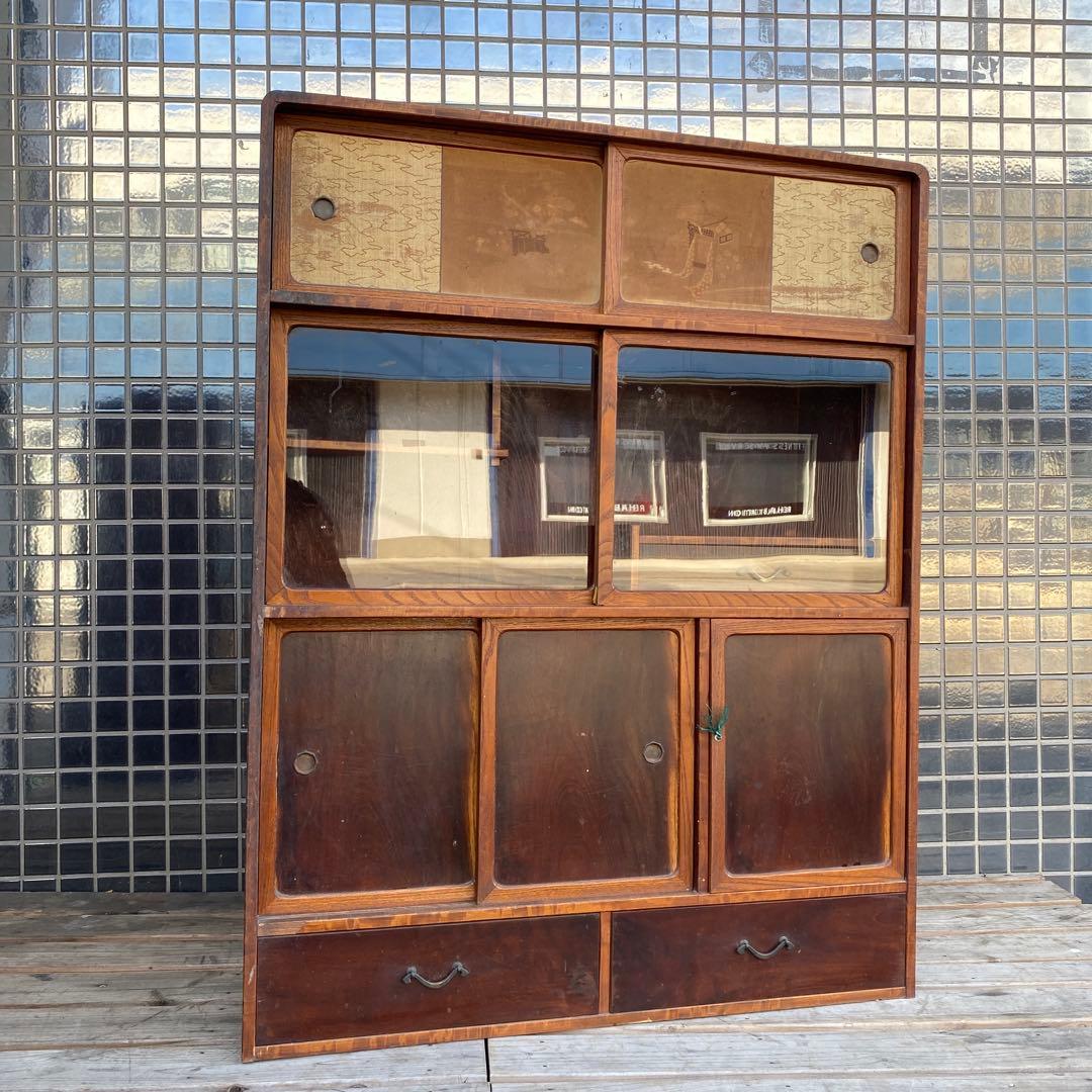 昭和初期 時代物 飾り棚 骨董品 古家具 古民家 下町 インテリア 木製