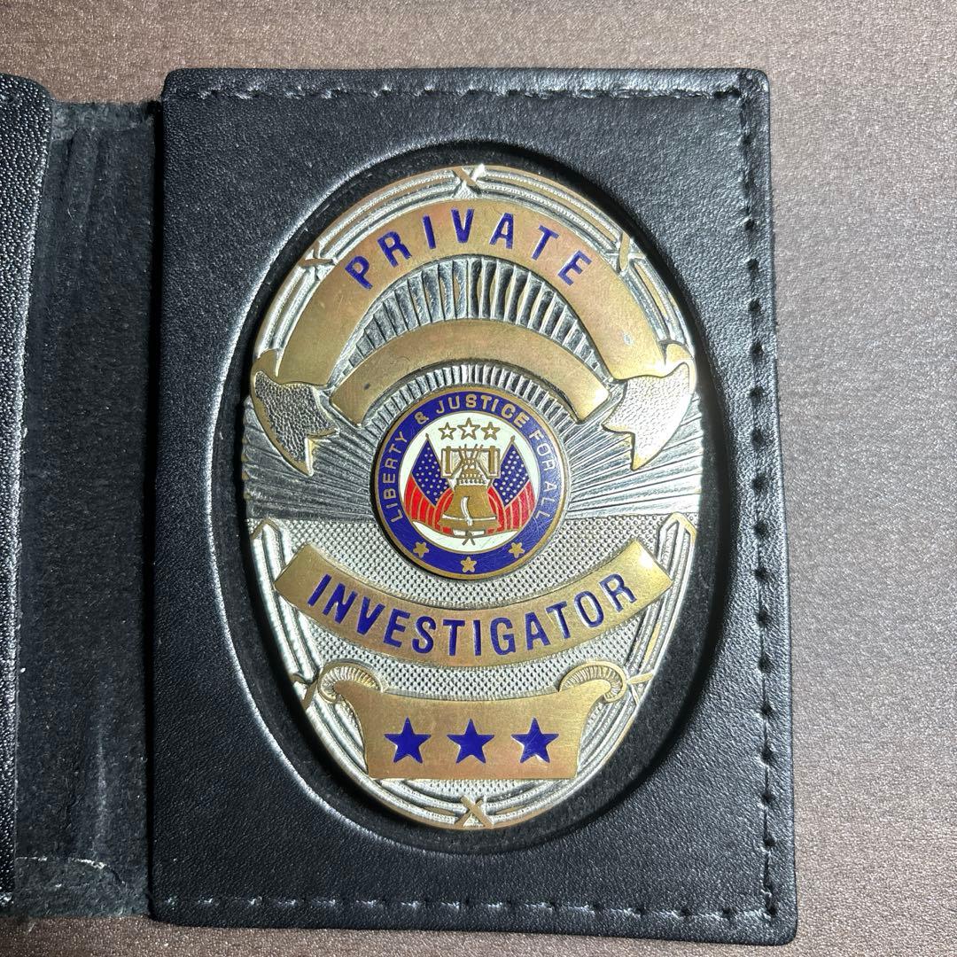 【希少】警察手帳　ポリスバッチ　レプリカ　ボストン社実物ケース付き