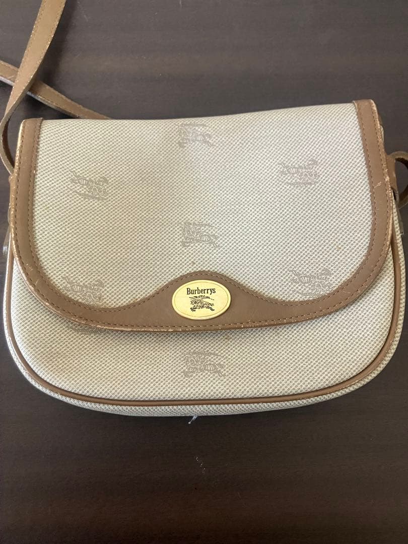 Burberrys バーバリーズ ショルダーバッグ ベージュ ロゴ柄 ヴィンテー