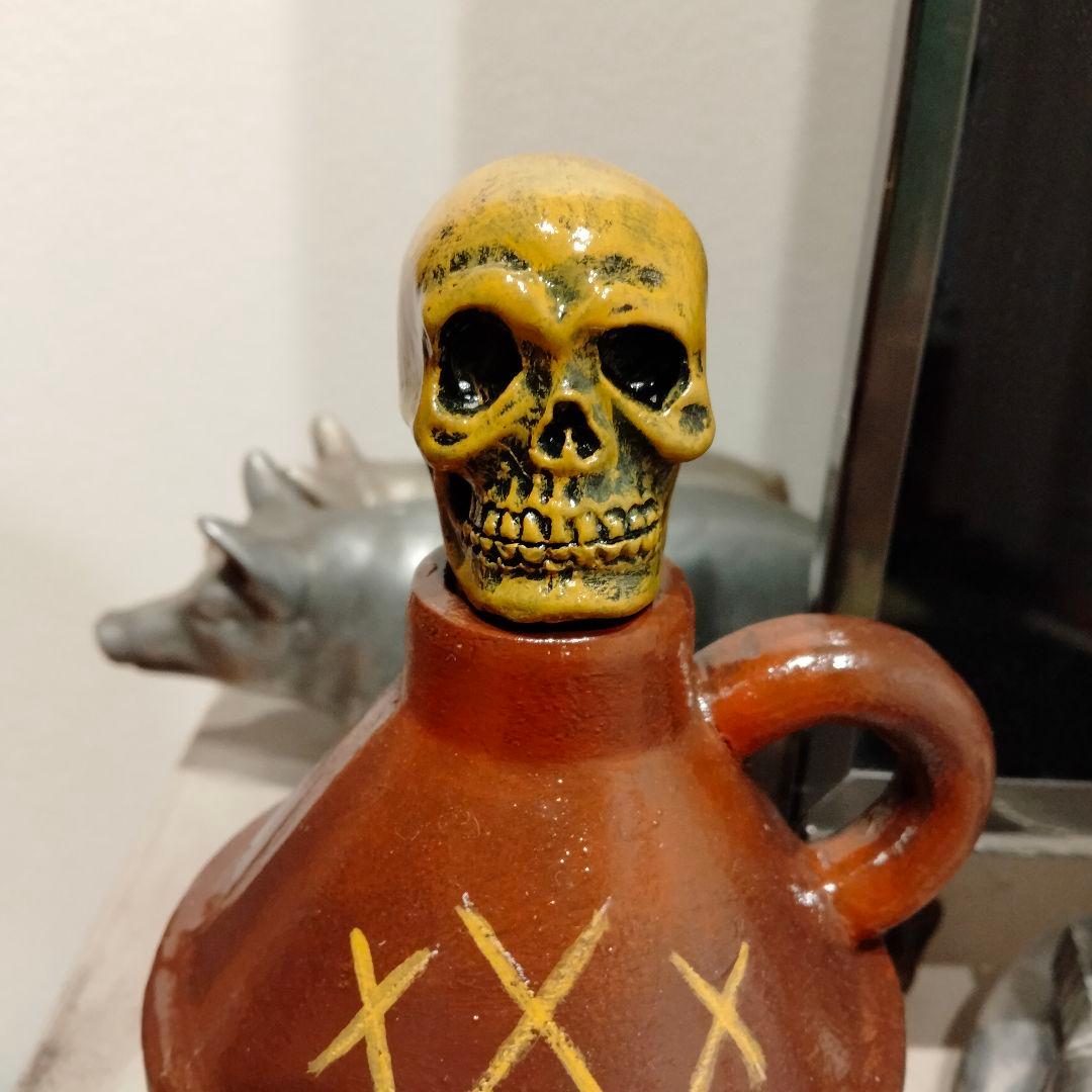 レア 50s スカル　ドクロ　ビンテージ　デカンタ　クロスボーン