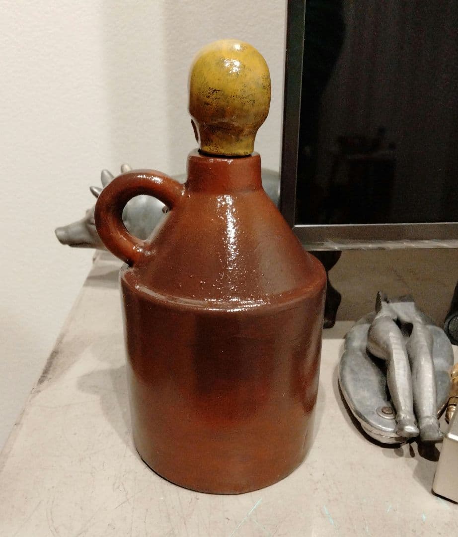 レア 50s スカル　ドクロ　ビンテージ　デカンタ　クロスボーン