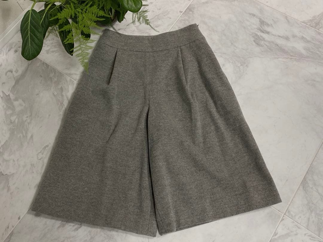 極美品★ FOXEY/フォクシー カシミヤ100％ワイドショートパンツ38