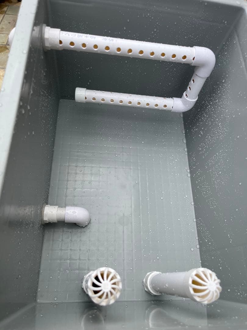 大型水槽用沈殿物理生物一体型濾過槽　外部式濾過装置器バイオスポンジフィルター付き