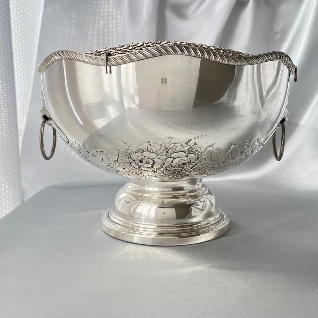 【英国】 ライオンのローズボウル / センターピース 直径27cm 花器