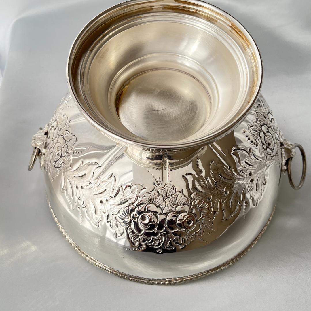 【英国】 ライオンのローズボウル / センターピース 直径27cm 花器