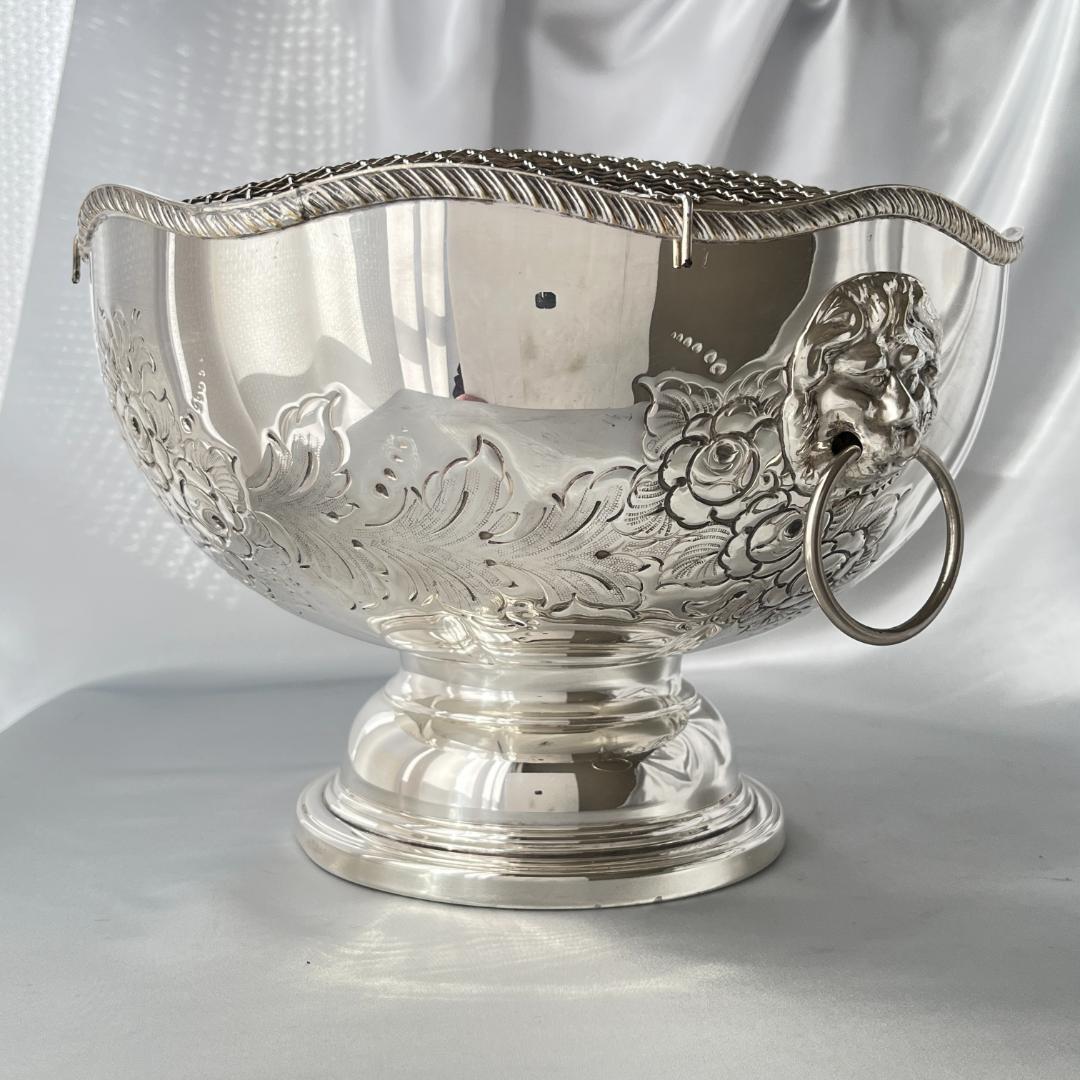 【英国】 ライオンのローズボウル / センターピース 直径27cm 花器