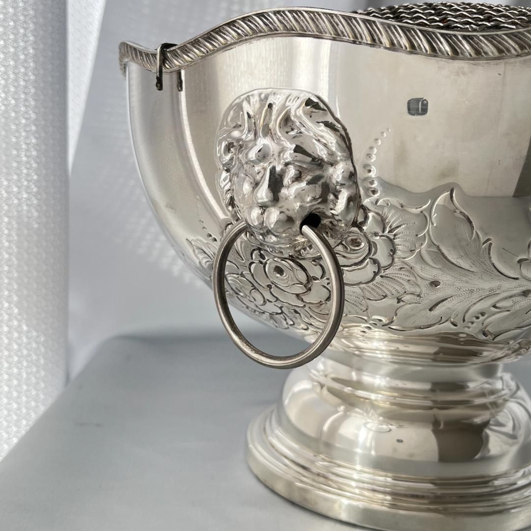 【英国】 ライオンのローズボウル / センターピース 直径27cm 花器