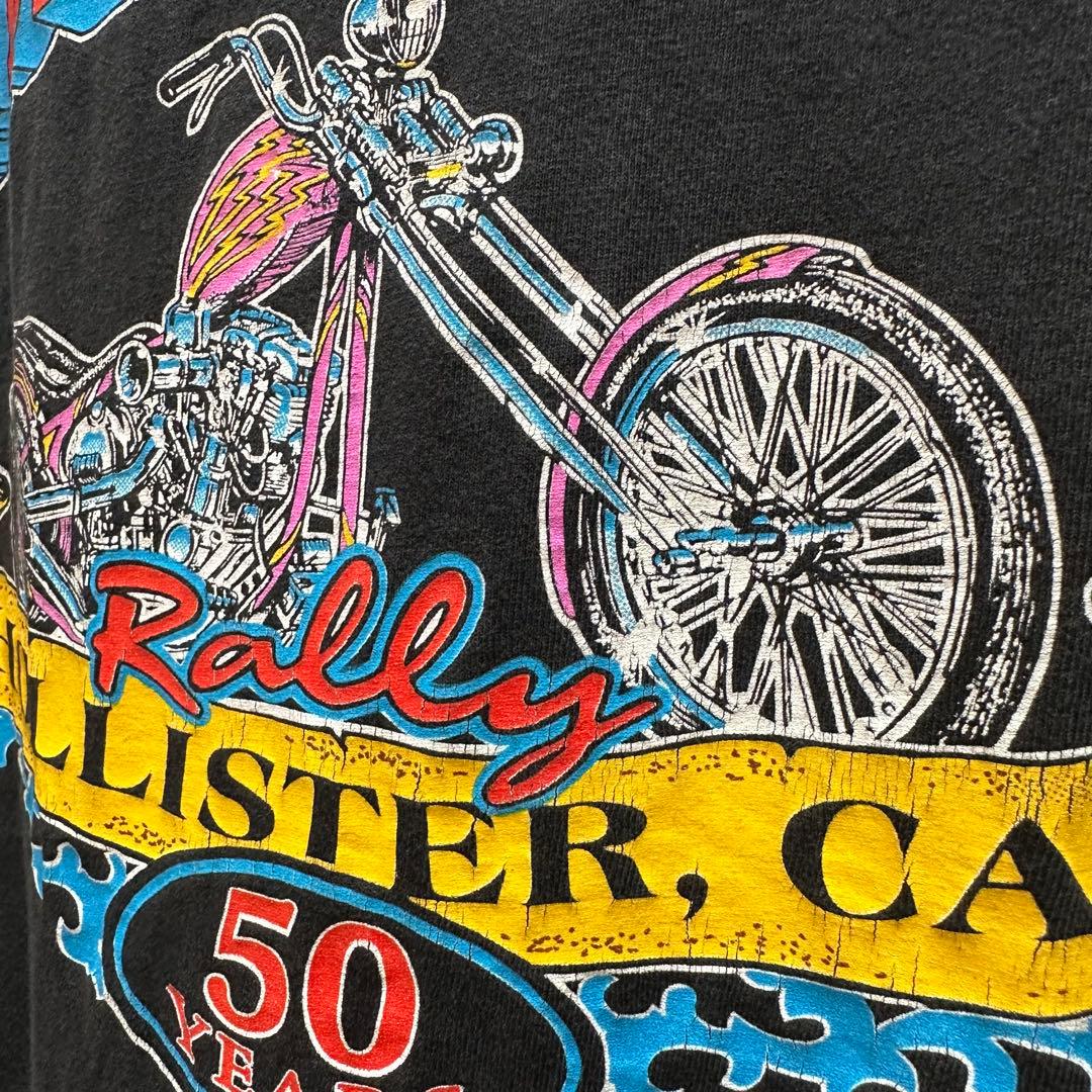 【90sモーターサイクル】ハーレーダビッドソン　Tシャツ　両面プリント　XL　黒