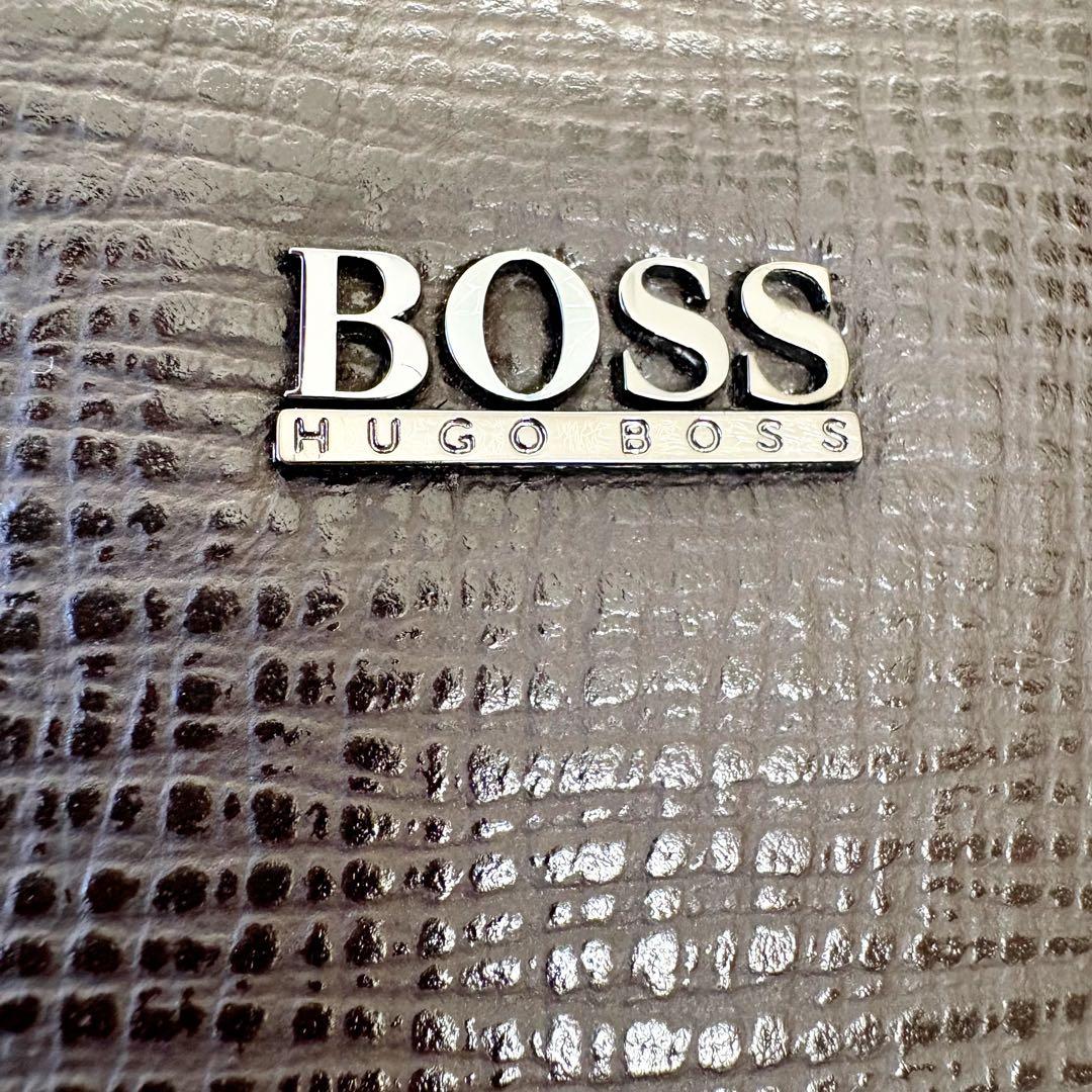 極美品　ヒューゴボス　ブリーフケース　ショルダーバッグ　2way ブラウン　本革