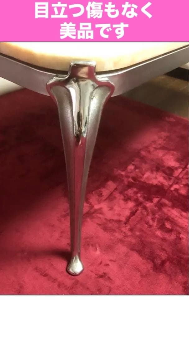 マルニ アンティーク♦️猫脚　高級 大理石テーブル♦️希少 ピンクベース♦️引き取り