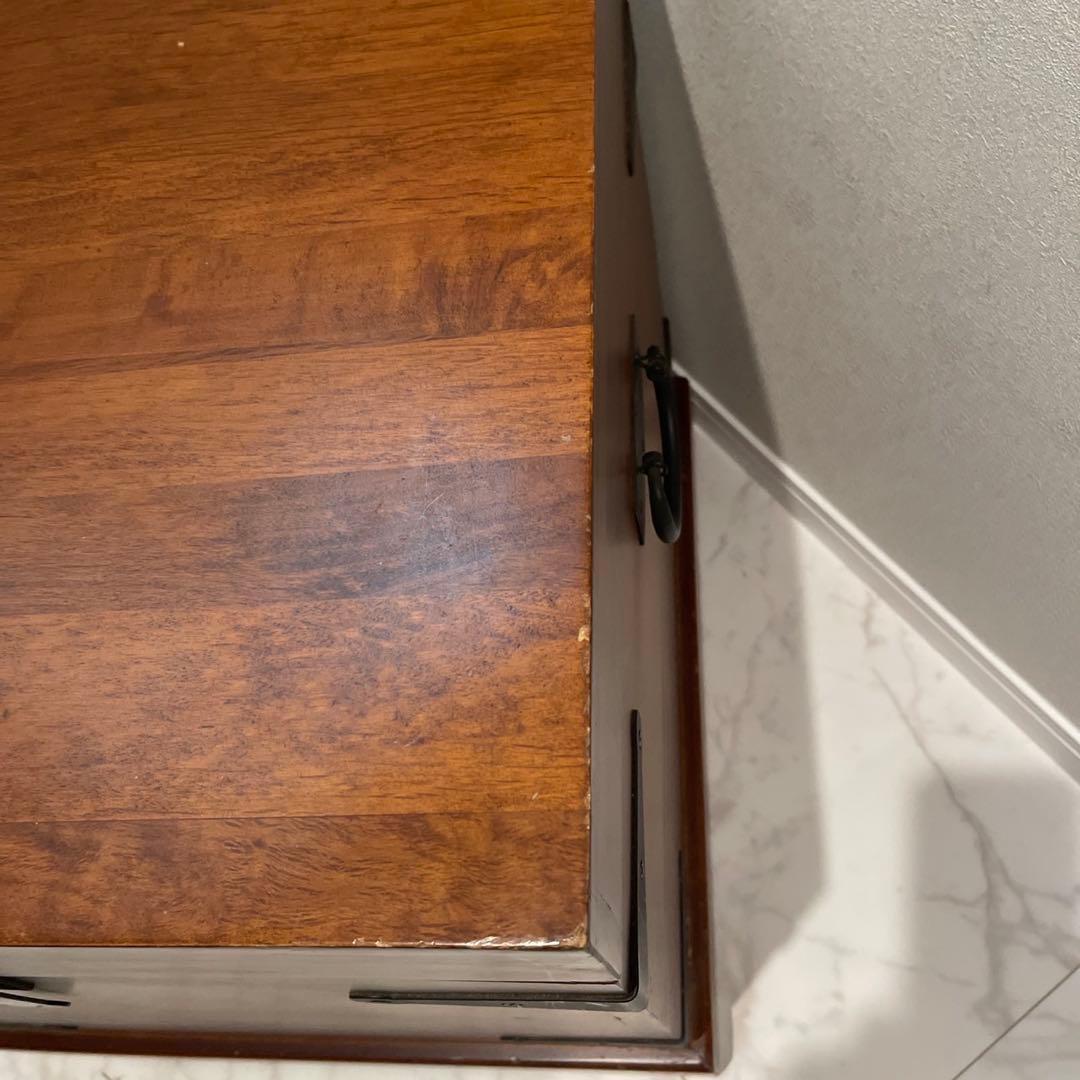 中国家具　トレジャーボックス　収納箱　木製　アンティーク　昭和レトロ