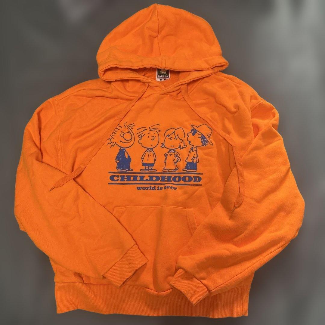 World Is Over フード付きプルオーバー オレンジ M セカイノオワリ