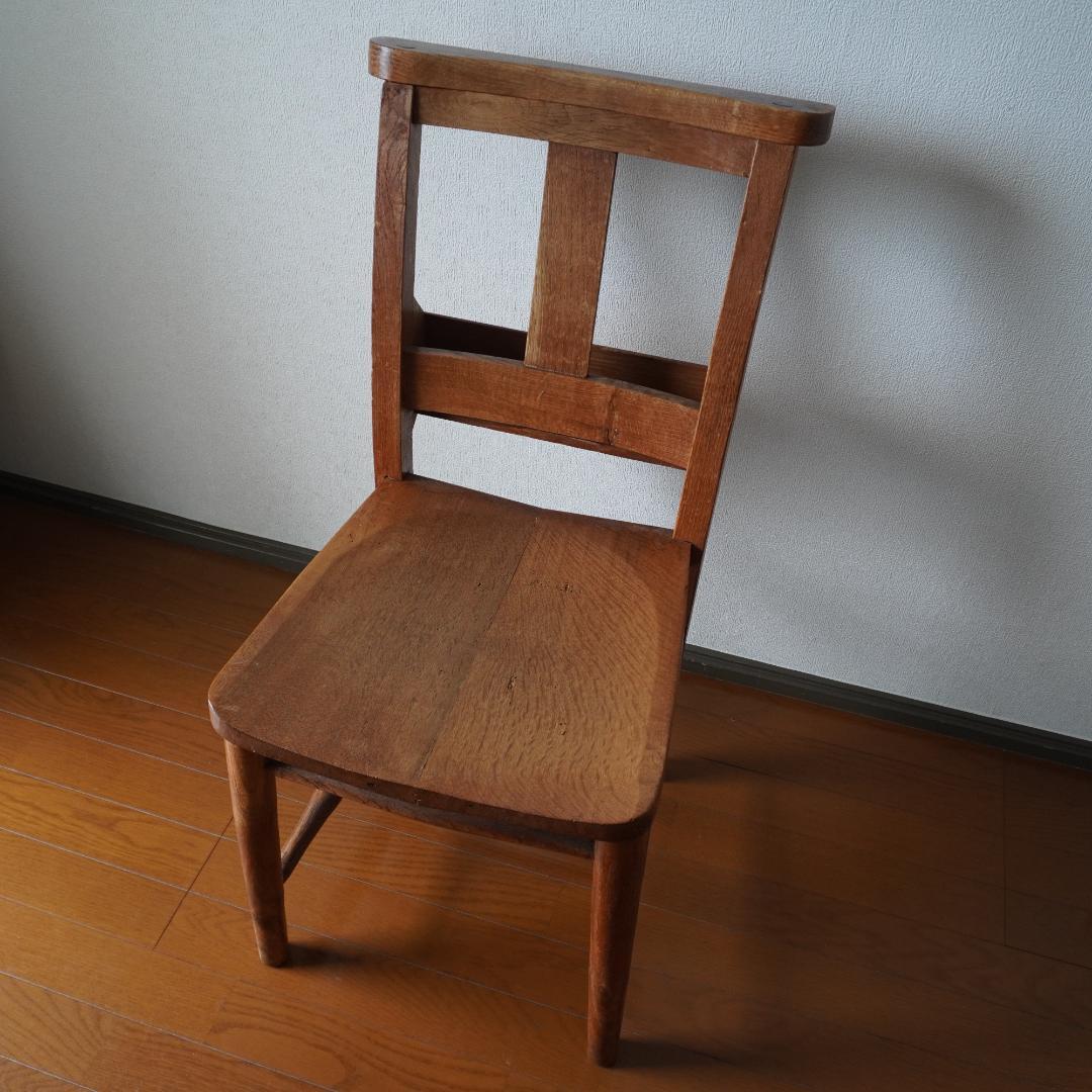 英国アンティーク木製チャペルチェア