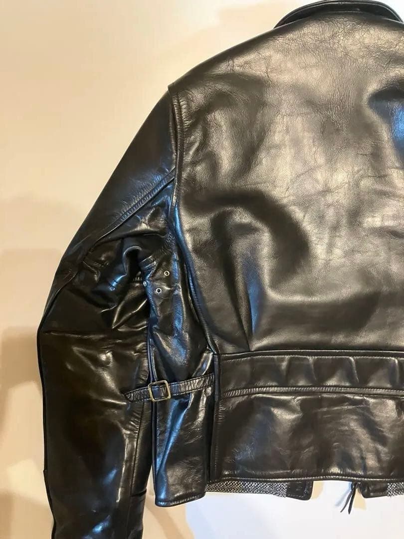 エアロレザー　ハーフベルテッド　革ジャン　レザージャケット　タロン　ビンテージ