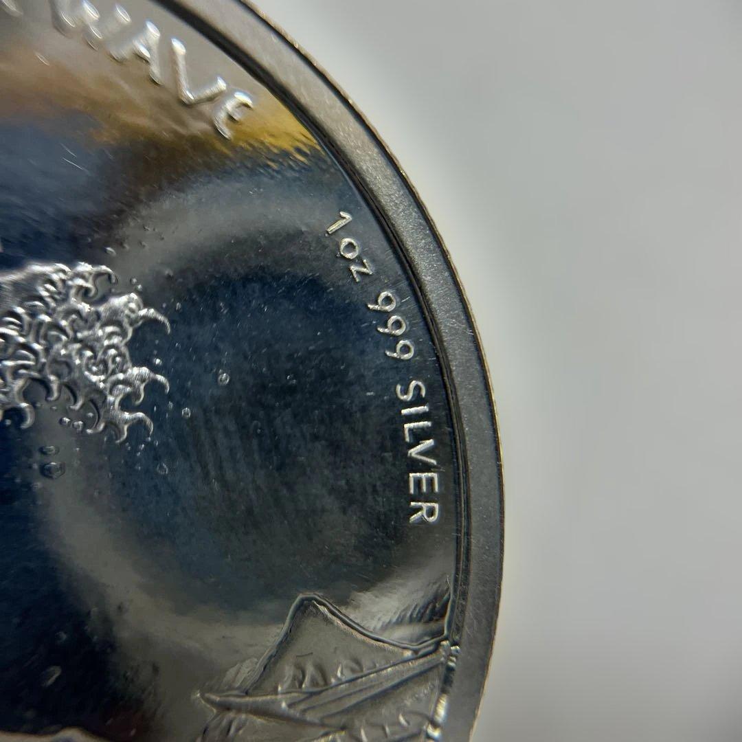 【純銀】HOKUSAI “THE GREAT WAVE” フィジー　銀貨1ドル