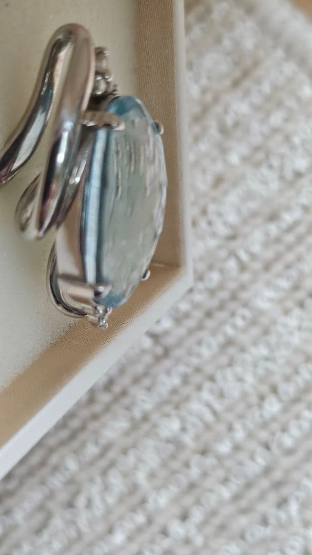 大粒アクアマリンリング 24.44ct pt900 指輪 高級ジュエリー 希少