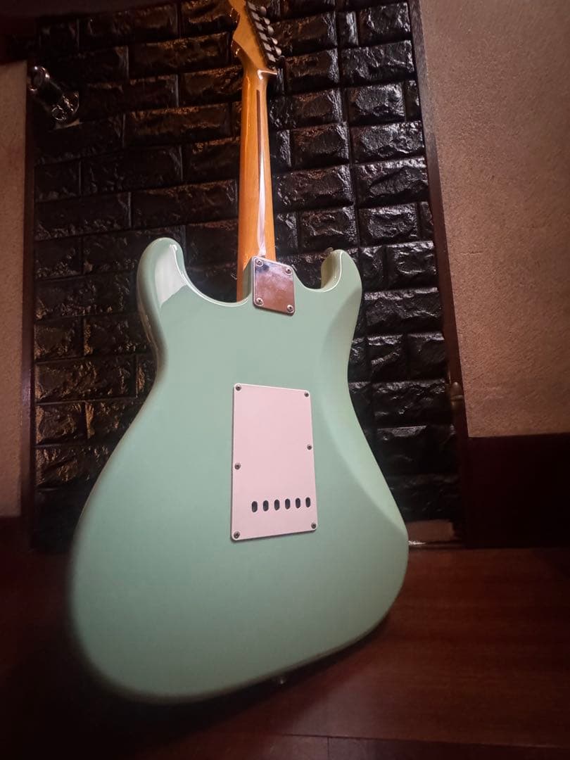fender Japan ST-57 surf green エフェクター付き