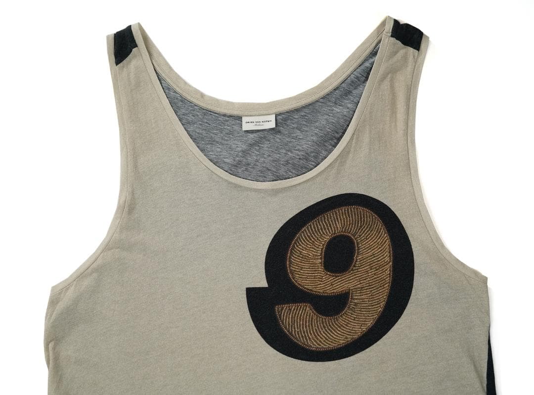 14SS DRIES VAN NOTEN ナンバープリント タンクトップ M