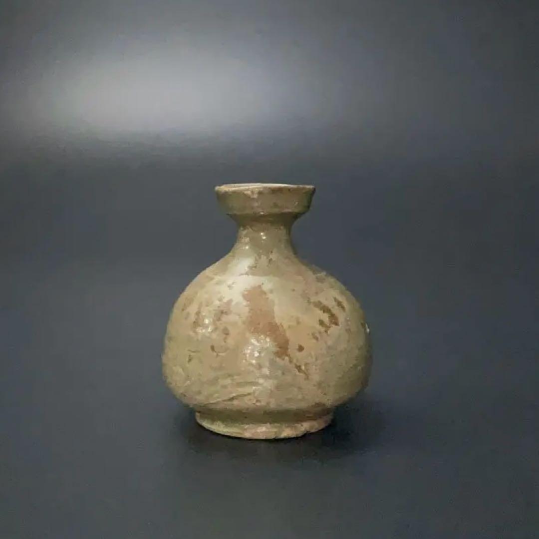 高麗青磁　小壺　油壺　韓国　朝鮮　高さ8cm R1391ダM