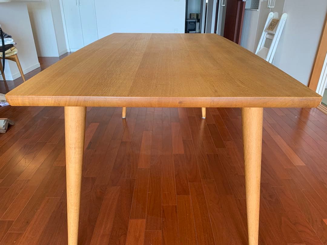 飛騨高山　柏木工　ナラ無垢材オイル仕上げダイニングテーブル