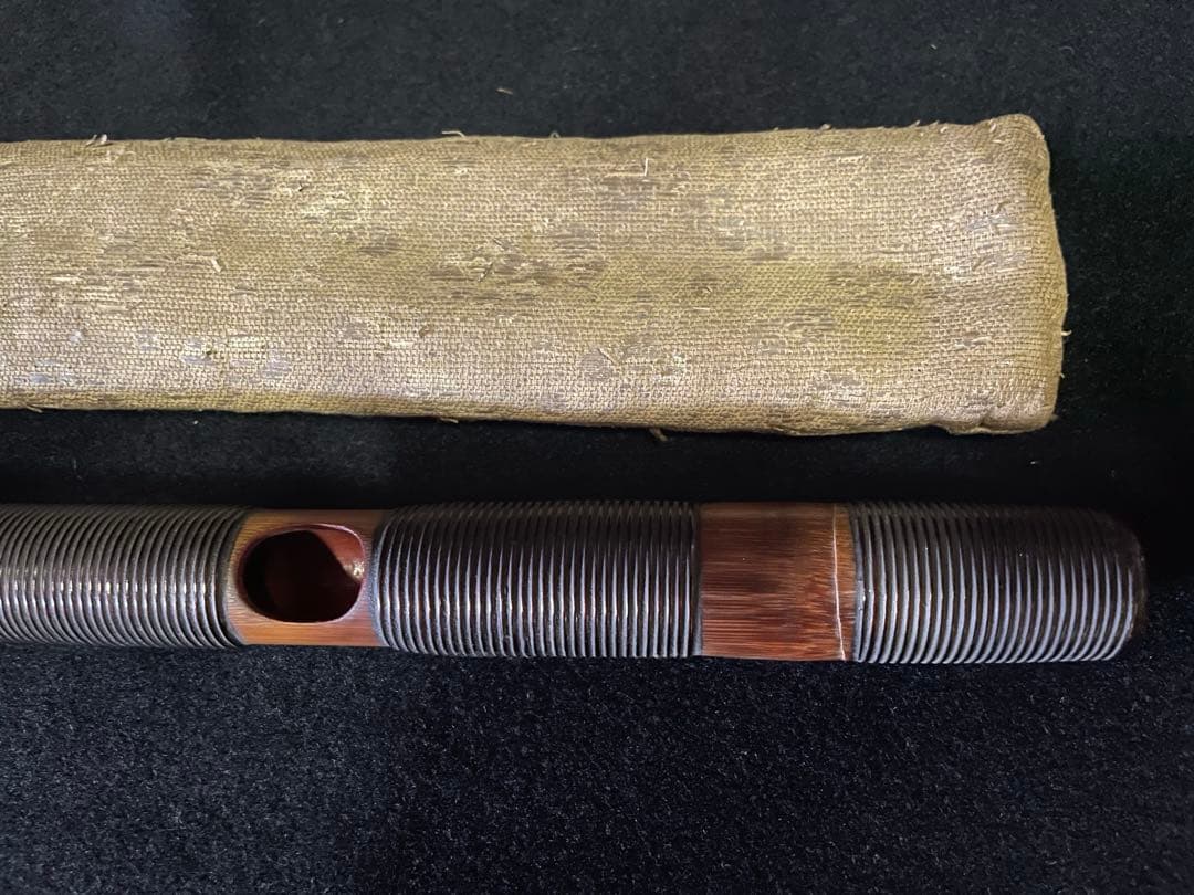 龍笛　本管　雅楽　藤巻　長さ39cm 江戸期時代物