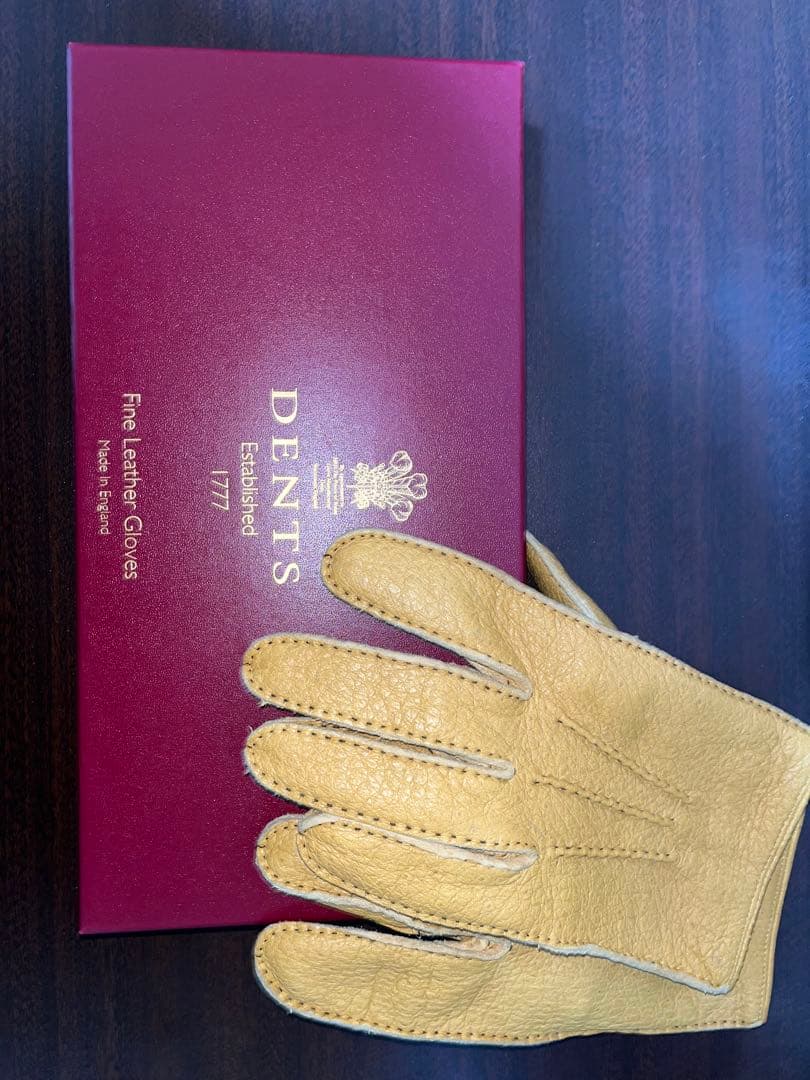 デンツ！人気の裏地なしペッカリーグローブ！Cork色　サイズ8 現定価11万円