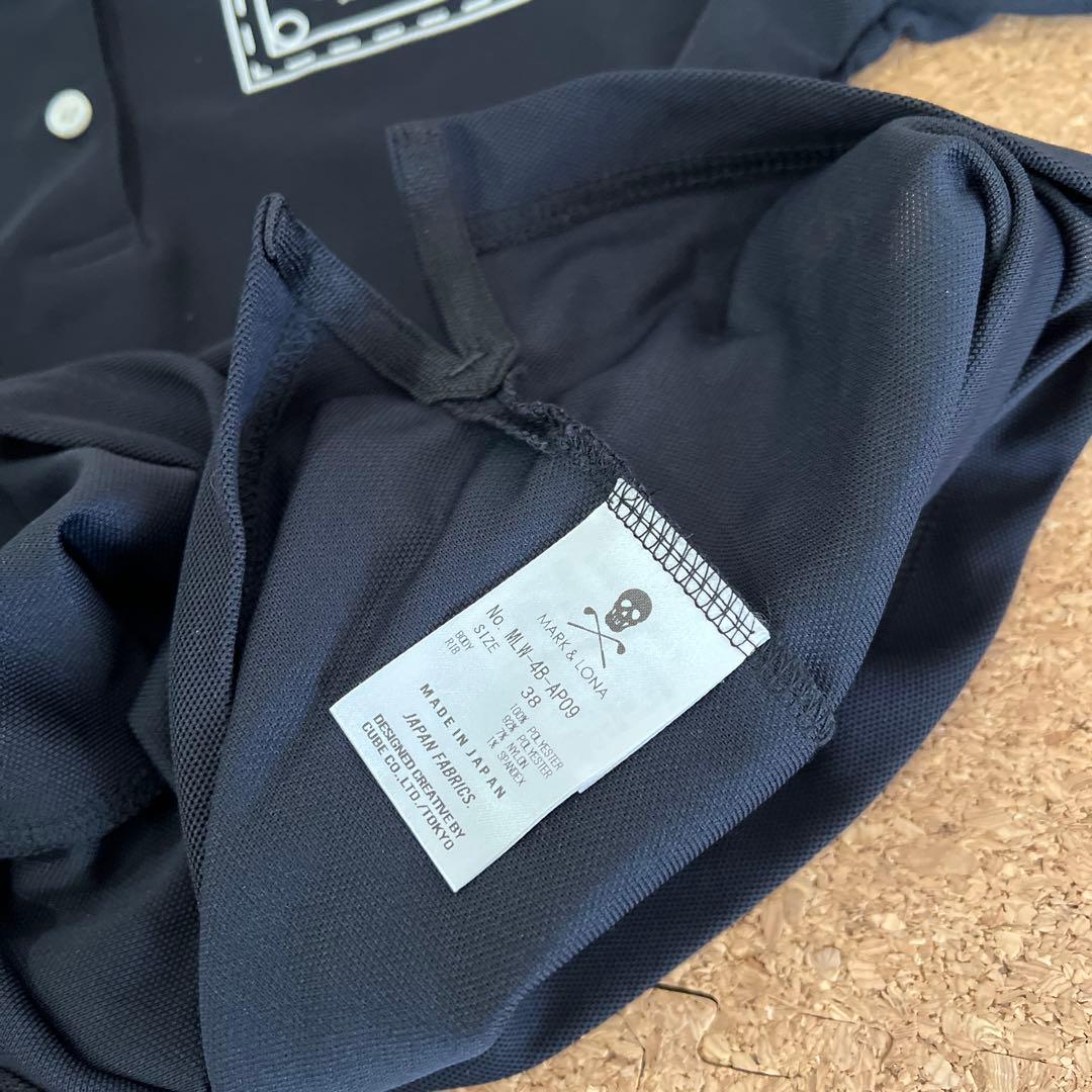 マーク＆ロナ　ポロシャツ　ブラック2024SS