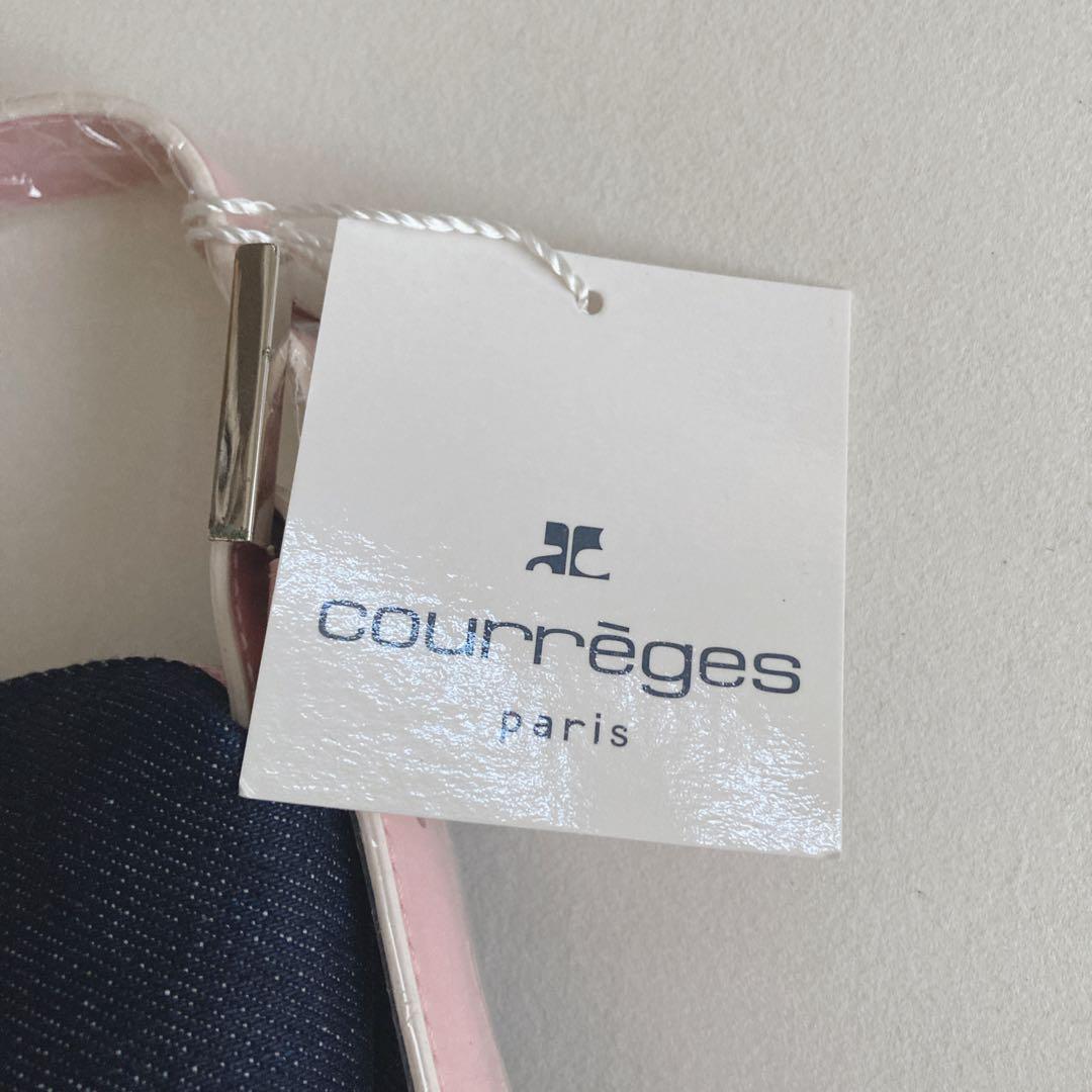 稀少☆未使用 クレージュ ショルダーバッグ デニム ヴィンテージ ロゴ ピンク