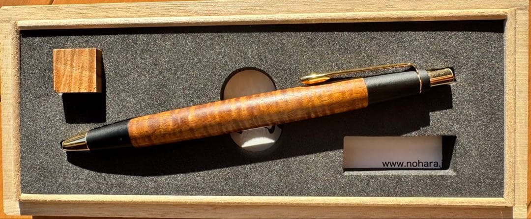 野原工芸ハワイアンコアカーリー極上杢　ボールペンスリム