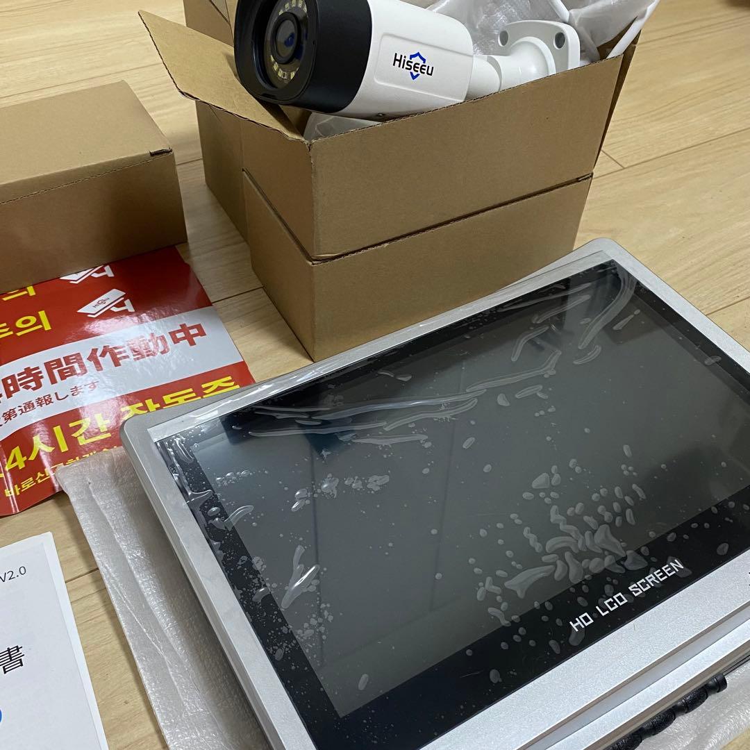 HISEEU 防犯カメラ ワイヤレス 12インチLCD液晶モニタ一