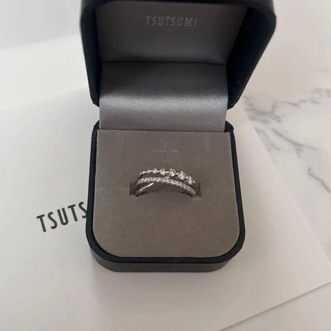 【美品】TSUTSUMI プラチナダイヤモンドリング
