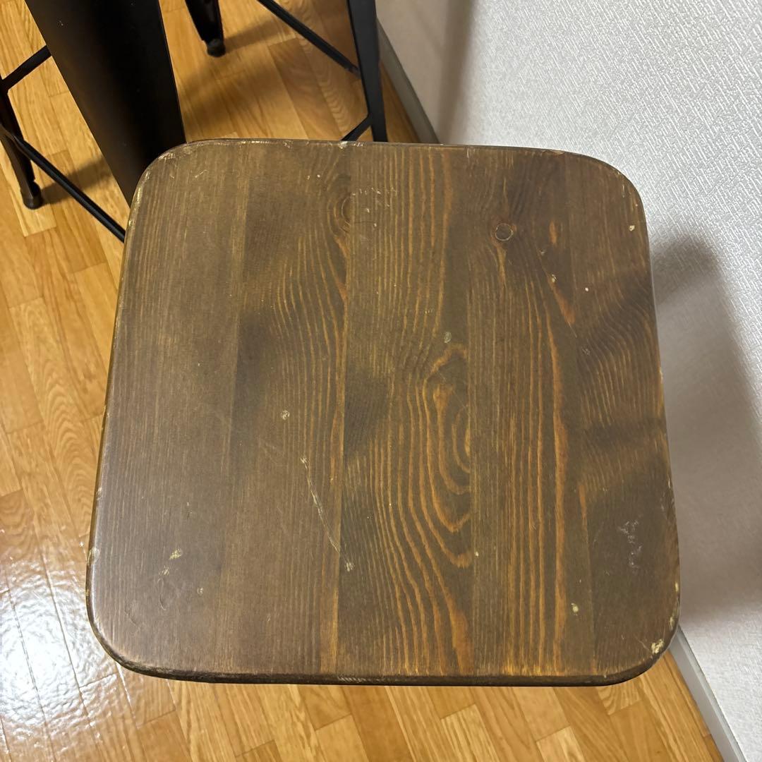 木製スツール2脚セット