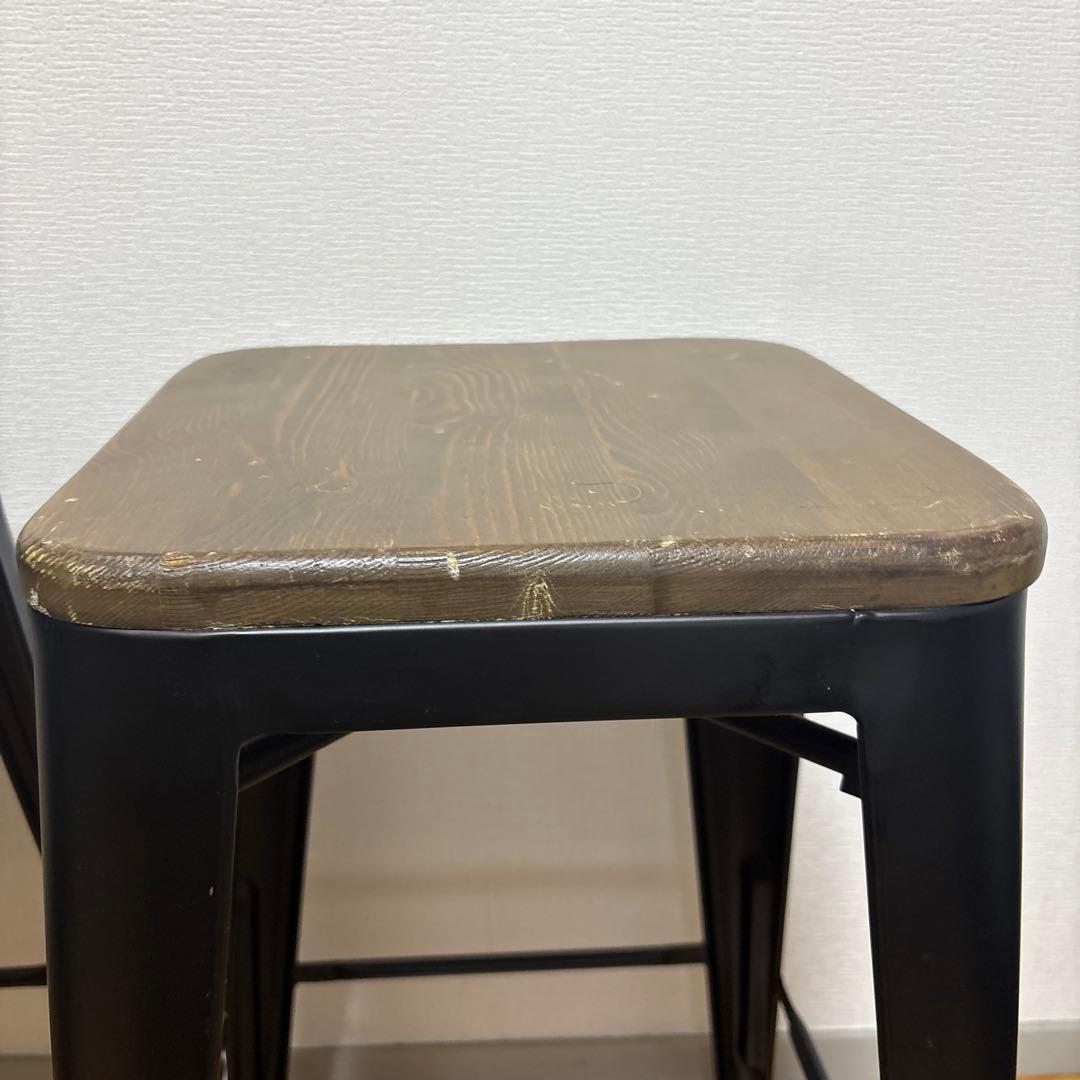 木製スツール2脚セット