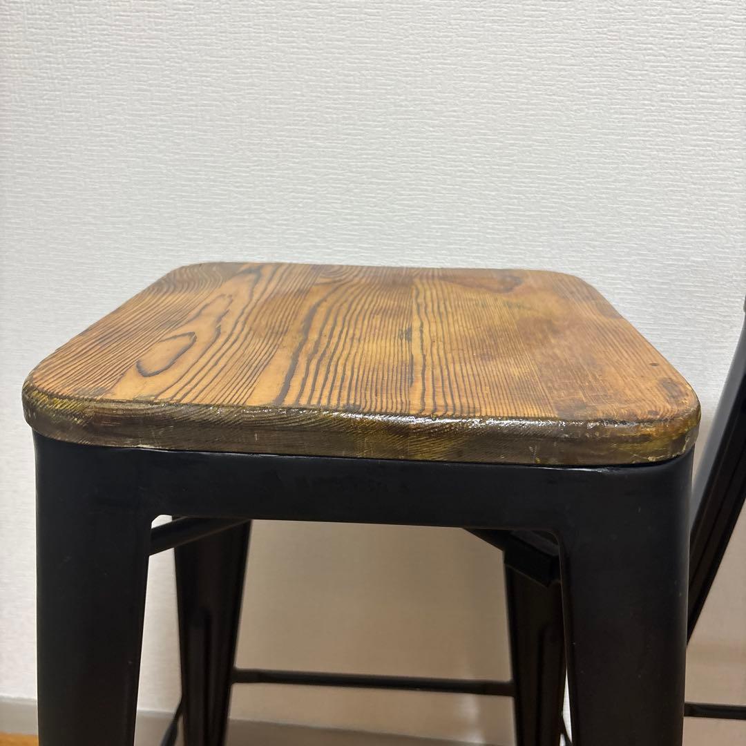 木製スツール2脚セット