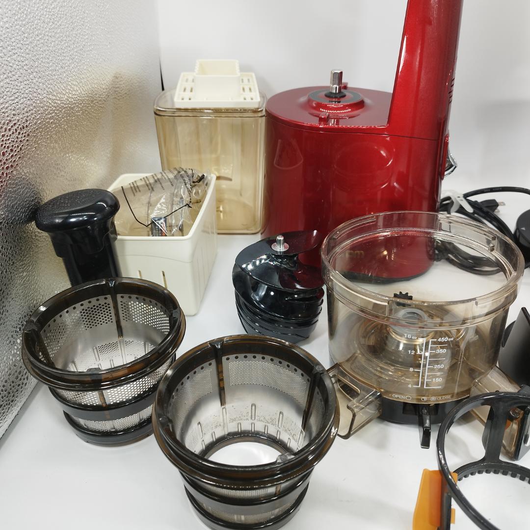 美品　Hurom　スロージューサー　H-AA-RBA17　ヒューロム　レッド