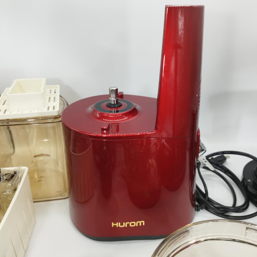 美品　Hurom　スロージューサー　H-AA-RBA17　ヒューロム　レッド