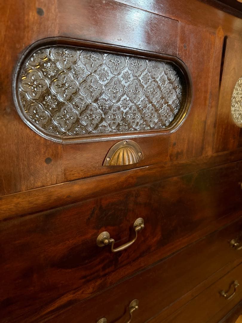 アンティーク木製タンス 5引き出し