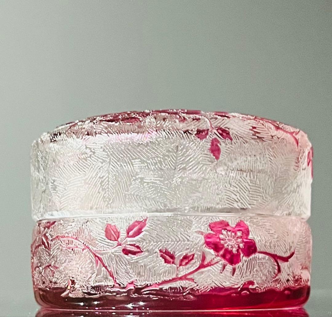 Baccarat オールドバカラ/※美品 エグランチエ　野薔薇　　蓋物