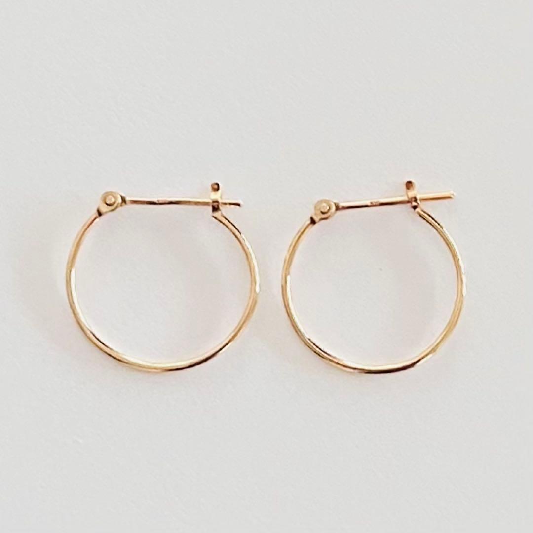 K10 10金 ゴールドフープピアス