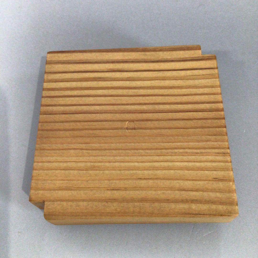 Ｓ１６０　香合　『義的作』『建仁寺　竹田益州　書付』『禅堂古材』　共箱　茶道具