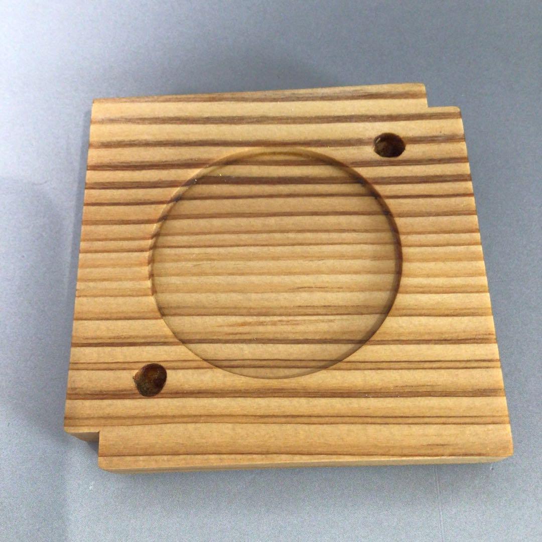 Ｓ１６０　香合　『義的作』『建仁寺　竹田益州　書付』『禅堂古材』　共箱　茶道具