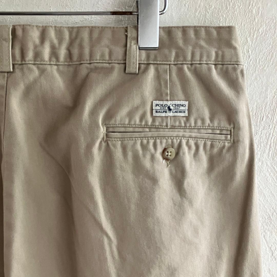 USA製 Ralph Lauren タックチノ チノパン 38
