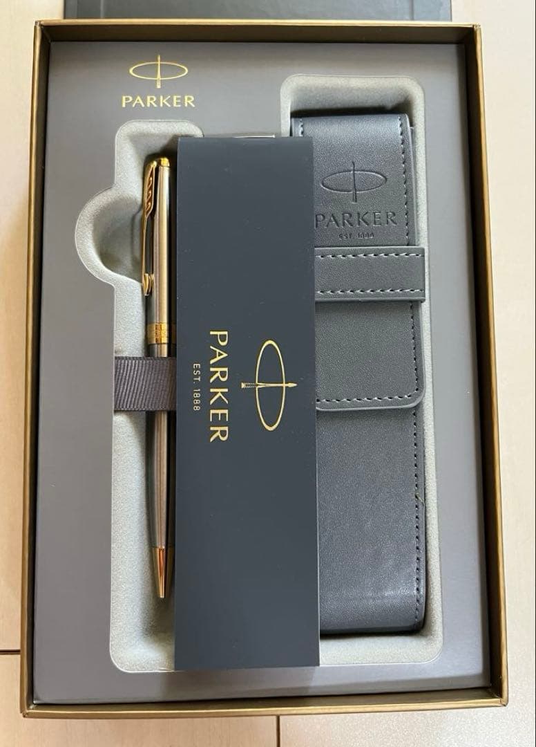 PARKAR ソネットステンレススチールGTボールペン　ペンケース付き