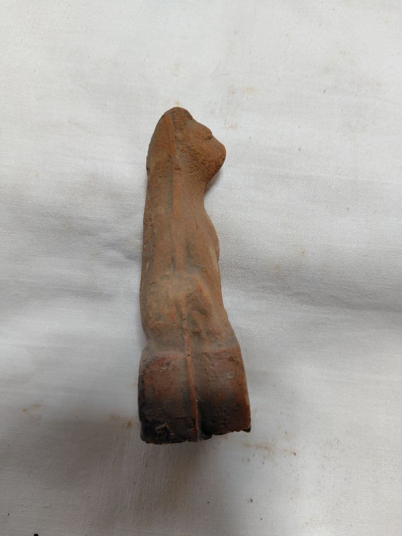 鉄砲狐3体　古道具　陶人形　土人形　アンティーク　鉄砲狐　今戸焼　稲荷　素焼