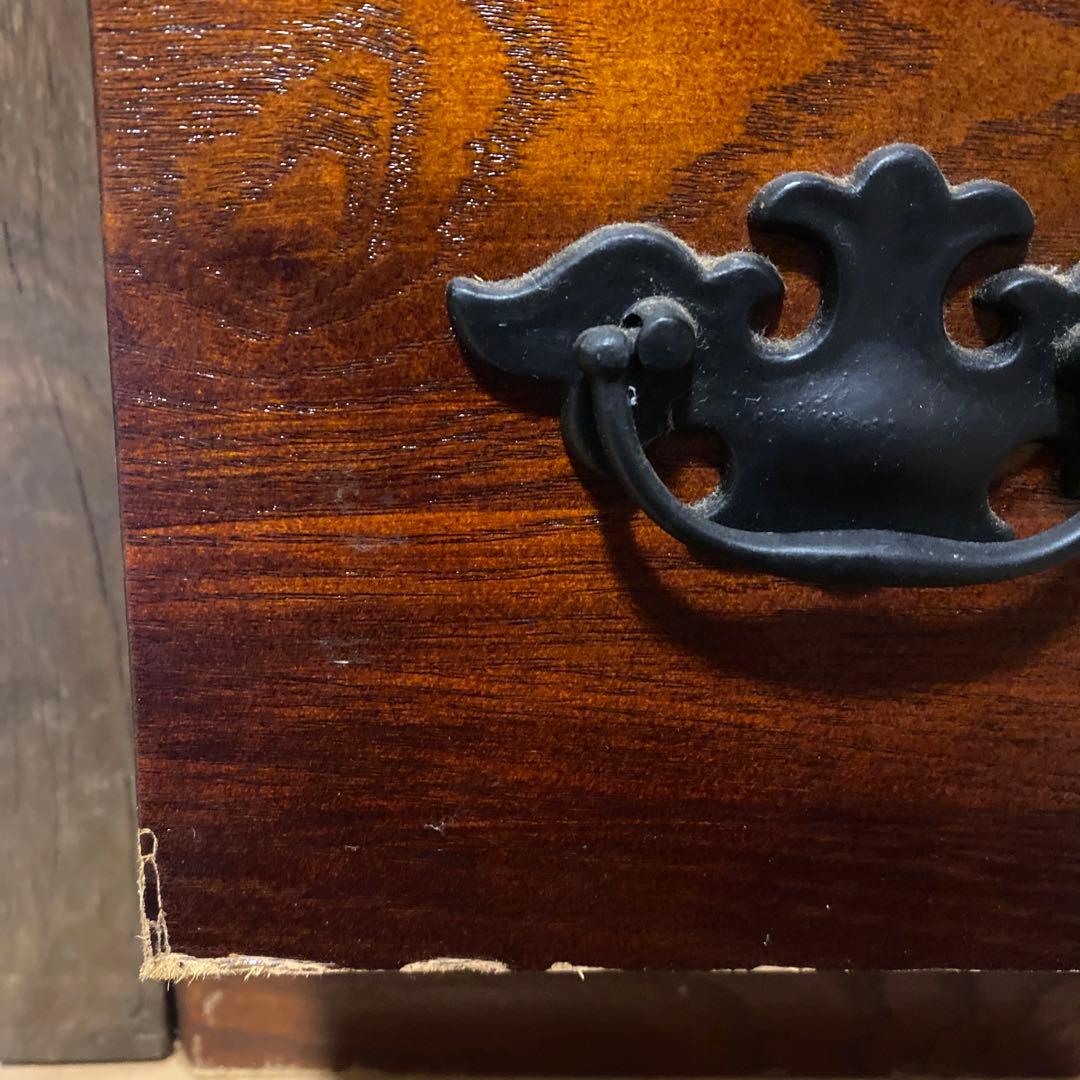 木製階段状引き出しタンス