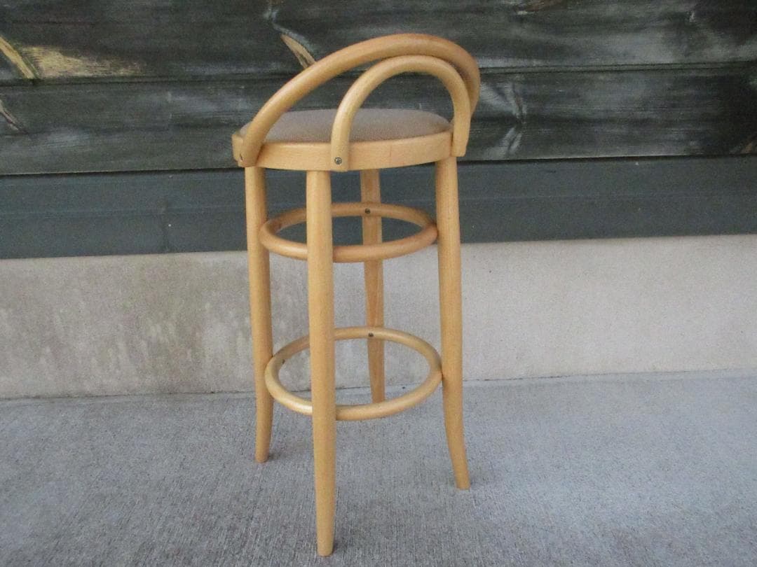 ★秋田木工アキモク曲木ベントウッドチェア2091-U/カウンターチェア