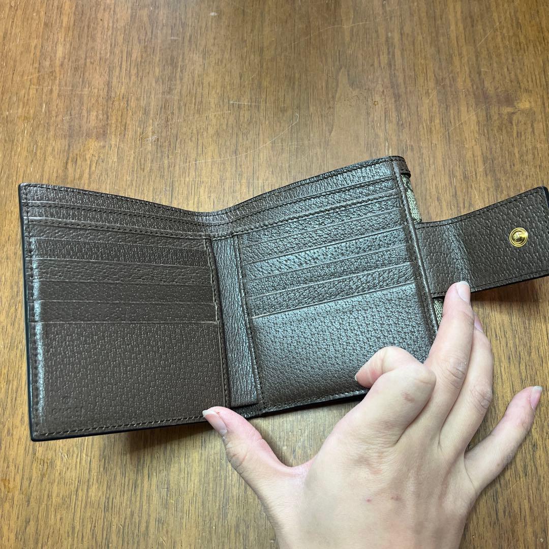 【美品】GUCCI GGロゴ 二つ折り財布